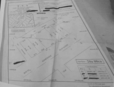 3 lots 1/3 collés cloturés avec plan visé+ avis favorable